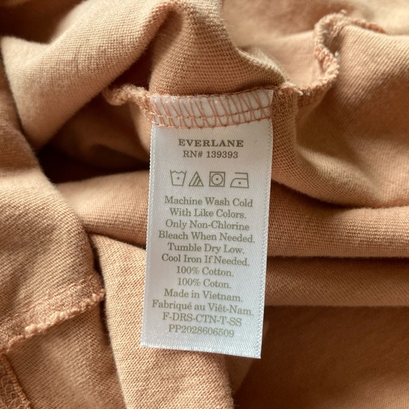 Everlane Cotton Weekend Tee Dress XS EUC in Neutral Pink Beige - Picture 6 of 6